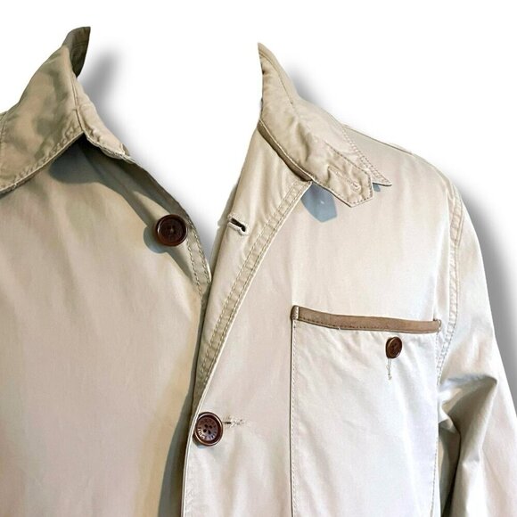 Orvis Mens Chore Coat Sz Medium Khaki Tan Barn Jacket Field Utility Mesh Lined - Picture 5 of 11
